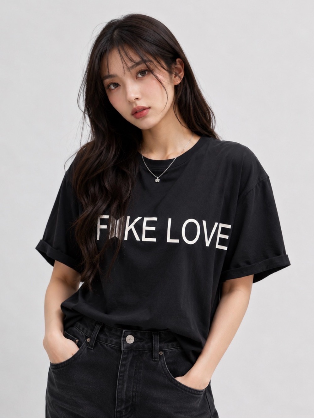 BTS Fake Love Shirt + BTS Bucket Hat Bundle Size M NIP - Picture 5 of 7